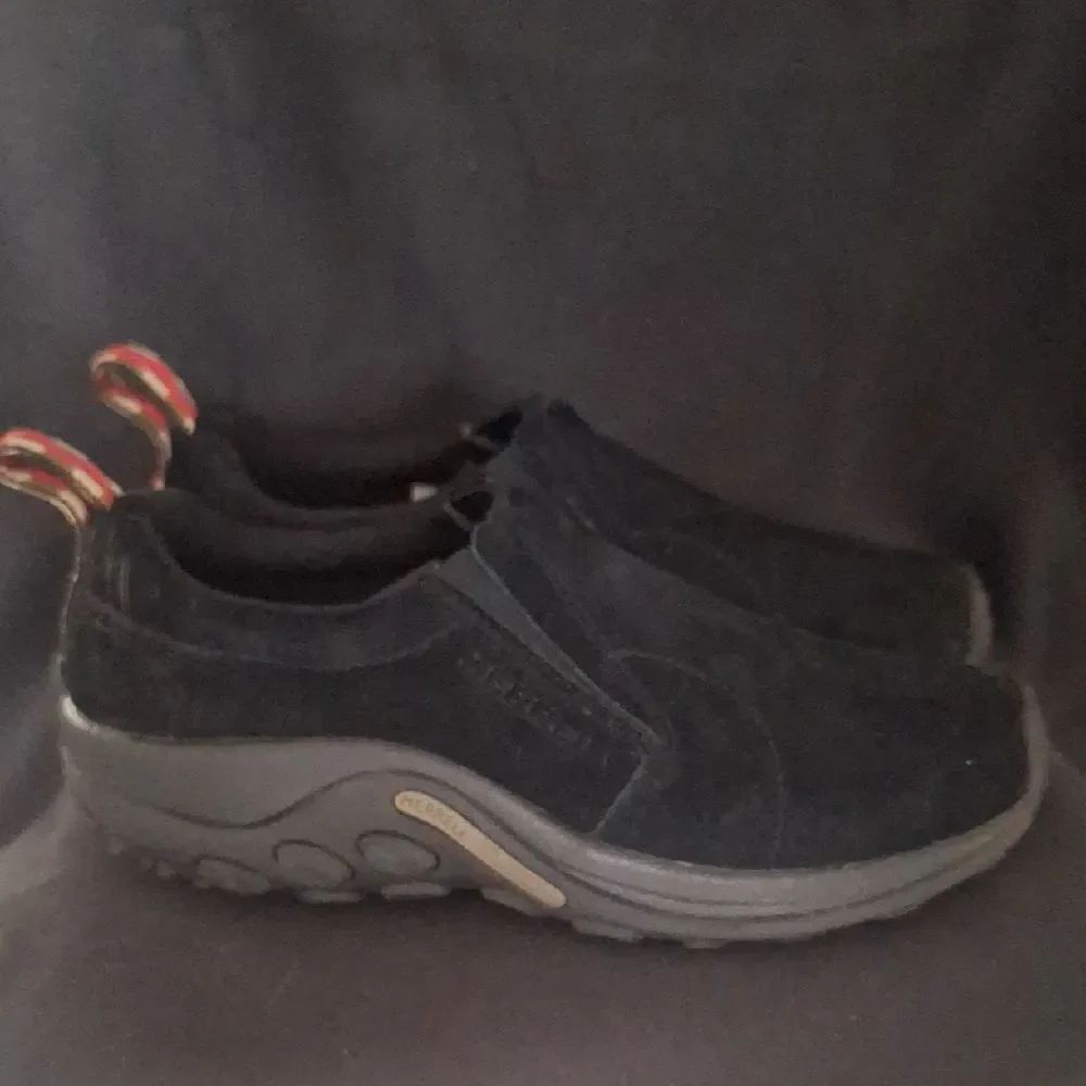 Merrell black suede Jungle Moc slup on hiking/walking shoe womens size 10